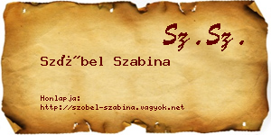 Szóbel Szabina névjegykártya
